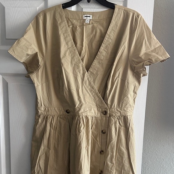 J. Crew Beige Button-Down Midi Dress - Picture 2 of 6